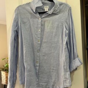 Linen Button Front and Back Top